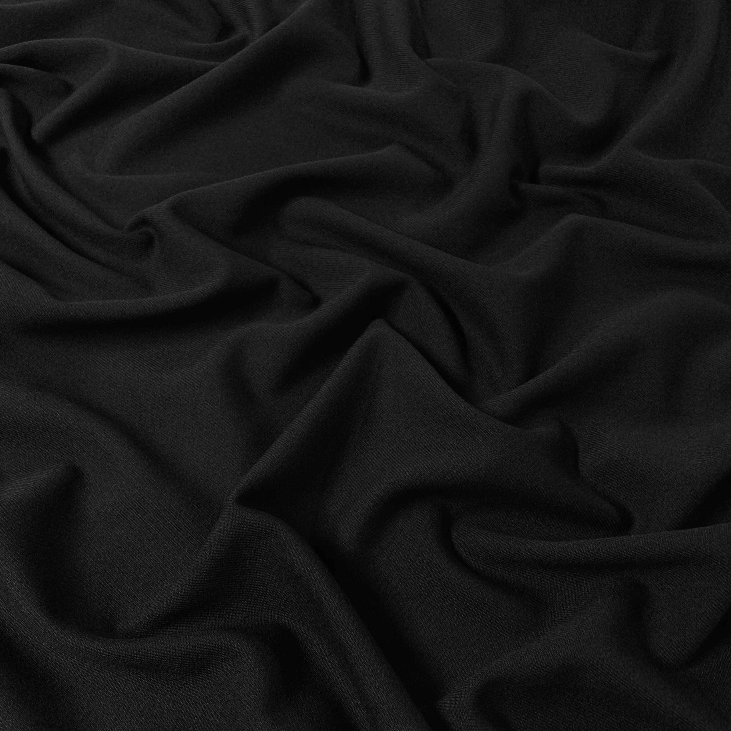 Tissu gabardine fine stretch - Noir